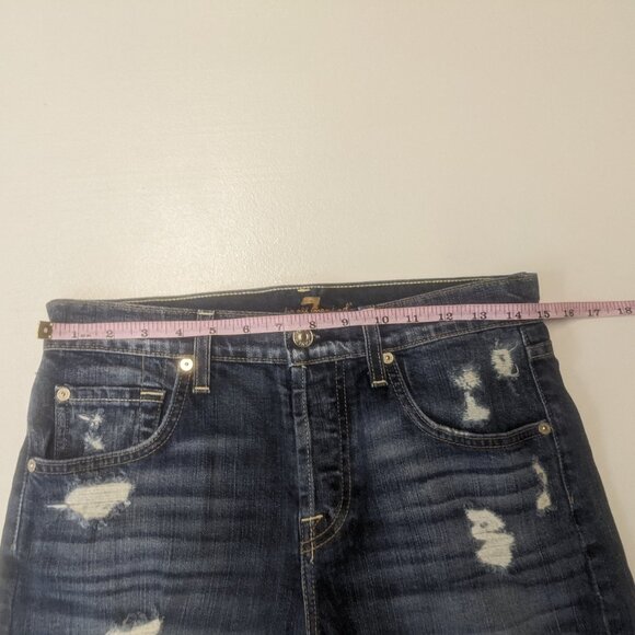 7 For All Mankind Size 25 Distressed Denim Shorts - Picture 7 of 16